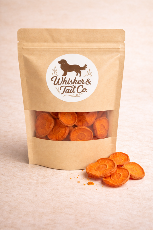 Carrot Chips for Dogs | Crunchy Treat | Whisker & Tail Co.