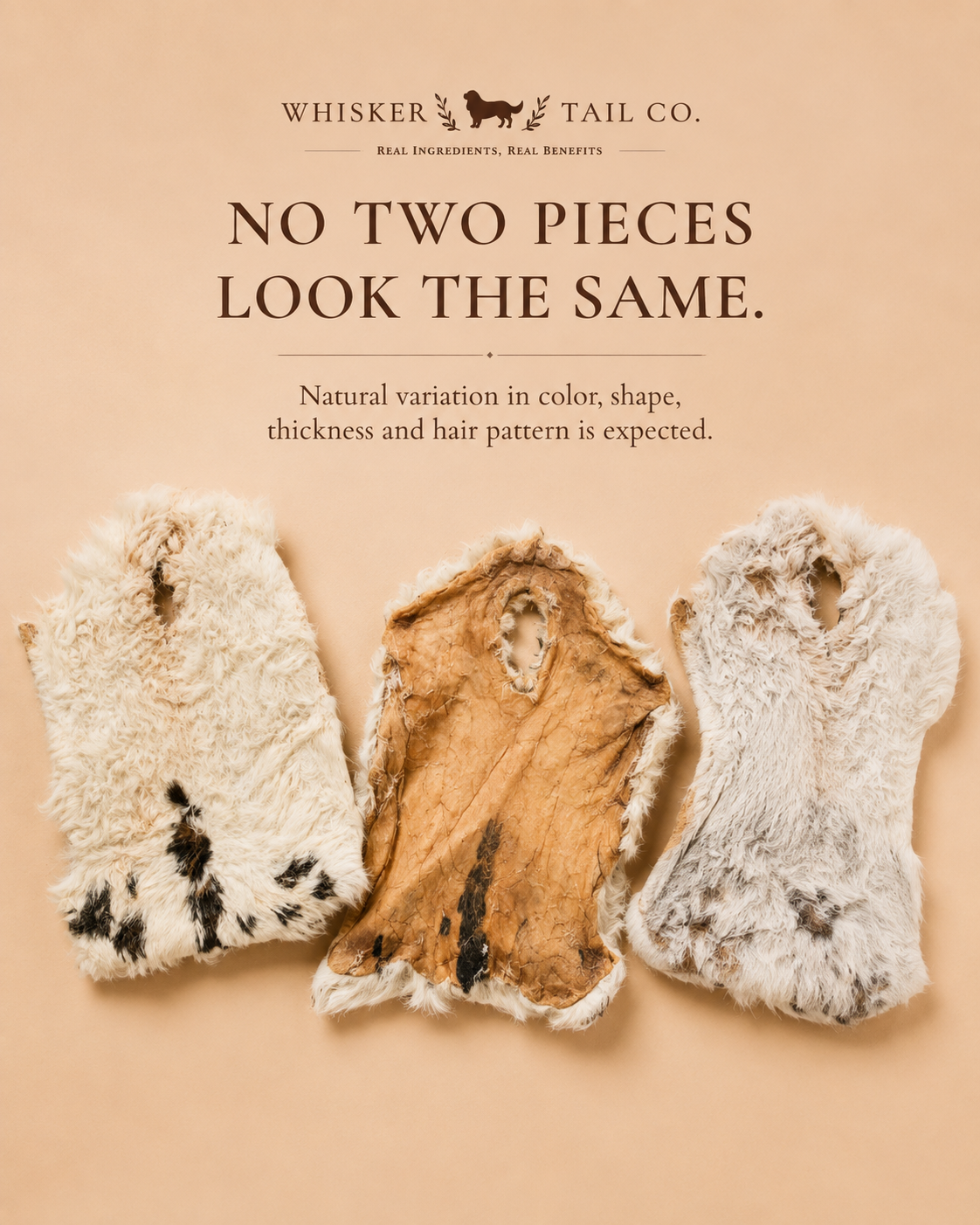 Rabbit Hide Plate for Dogs | Single-Ingredient Natural Chew | Whisker & Tail Co.