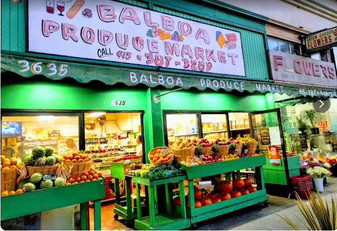 Balboa Produce Market storefront on Balboa Street